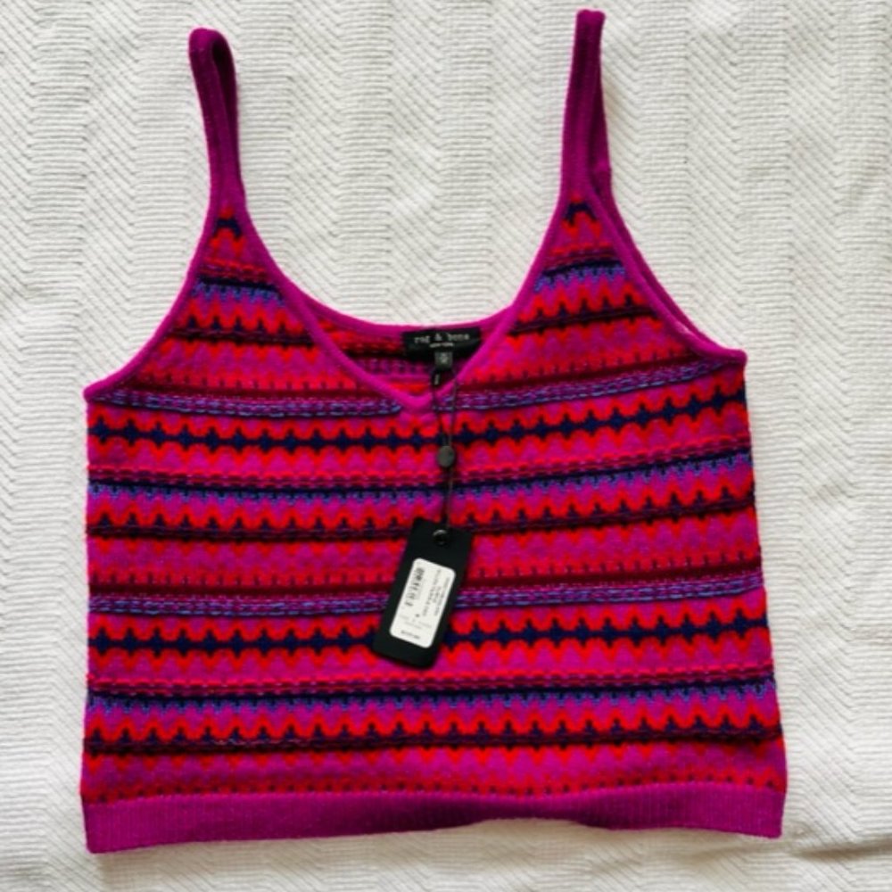 Rag & Bone Willow Fair Isle Merino Wool Cami